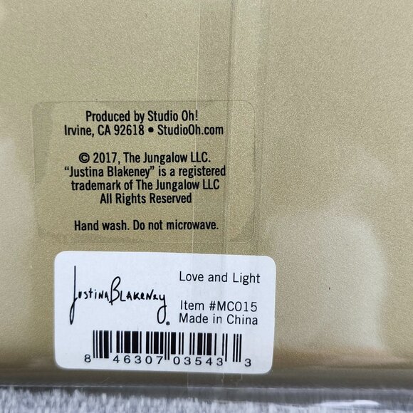 Studio Oh! Metal Catchall Love and Light Pink, Green and Gold New - Picture 3 of 5